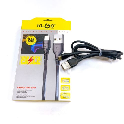 КАБЕЛЬ USB-AM / USB x Type-C (штекер) 1.0М "S-73 KLGO" 2.4A (высокоскоростной кабель); круглый; материал оплётки:силикон; круглый; цвет: черный КАБЕЛЬ USB-AM / USB x Type-C (штекер) 1.0М "S-73 KLGO" 2.4A (высокоскоростной кабель); круглый; материал оплётки:силикон; круглый; цвет: черный