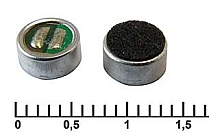 МИКРОФОН КАПСЮЛЬ d 6х3 mm 56044 (-42dB) (DG06027CD/EM6022/EM6027/DG06022DD (-PC1033) ) (2-pin) 2V (электретн.) (100hz-10Khz/2.2k/50ma) -80276-
