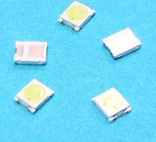 СВЕТОДИОД SMD 2835 3W , 6V (2,8x3,5x0.8mm) (большой контакт -) 6-6.5V , 6V-300mA/6.5V-350mA цвет: холодный белый 8000K (Для ремонта подсветки ЖК/LED Т