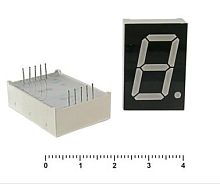 Индикатор цифровой KEM- 1106BR  красный  7-сегм. 10pin (34х24х9мм)  общий анод  
