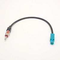 Переходник антенный для а/м VW Golf 5 ISO-DIN (прямой ,круглый разъем зеленый d=7мм) (03-14 adaptor ra)